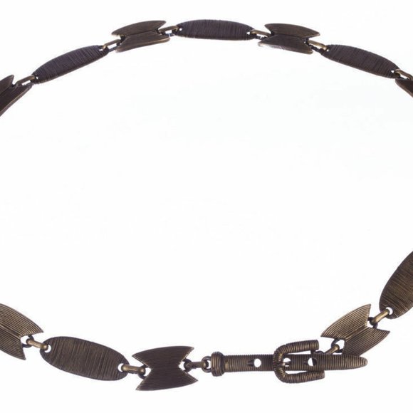 Italian Brass African Inspired Cast Belt